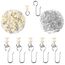 Svalor 120 Stück Gardinenhaken Gleiter, Gardinenröllchen für Schiene, Curtain Hooks, Gardinenröllchen, Gardinen Gleiter mit Metall Vorhang Haken für Fenstervorhang Türvorhang Duschvorhang