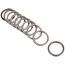 Gardinia Gardinenringe für Gardinenstangen mit 20 mm Durchmesser, Inklusive Gleiteinlage und Faltenlegehaken, 10 Stück, Serie Chicago, Breite 4 mm, Metall, Titan, 3.4 x 3.4 x 0.021 cm, 10011159
