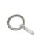 Gardinia Gardinenringe für Gardinenstangen mit 20 mm Durchmesser, Inklusive Gleiteinlage und Faltenlegehaken, 10 Stück, Serie Chicago, Breite 4 mm, Metall, Chrom, 31058