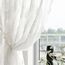 MIULEE Gardine Weiß Spitzenvorhänge mit Blattmuster, Transparent Lichtdurchlässige Gardinen mit Ösen 2er Set Voile Vintage Europäische Stil für Schlafzimmer und Wohnzimmer Vorhang, 2X H260 x B150 cm