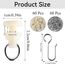 Svalor 120 Stück Gardinenhaken Gleiter, Gardinenröllchen für Schiene, Curtain Hooks, Gardinenröllchen, Gardinen Gleiter mit Metall Vorhang Haken für Fenstervorhang Türvorhang Duschvorhang