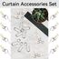 Svalor 120 Stück Gardinenhaken Gleiter, Gardinenröllchen für Schiene, Curtain Hooks, Gardinenröllchen, Gardinen Gleiter mit Metall Vorhang Haken für Fenstervorhang Türvorhang Duschvorhang