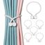 6 Stück Magnetische Vorhang Raffhalter,Vorhanghalter Seil Schnallen Raffhalter für Home Büro Gardinen Deko (Weiß)
