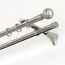GARDINIA Gardinenringe für Gardinenstangen mit Ø 20 mm, Mit Gleiteinlage und Gardinenhaken, 10 Stück, Serie Chicago, Breite 4 mm, Metall, Edelstahl-Optik (Packung mit 2)