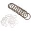 Gardinia Gardinenringe für Gardinenstangen mit 20 mm Durchmesser, Inklusive Gleiteinlage und Faltenlegehaken, 10 Stück, Serie Chicago, Breite 4 mm, Metall, Titan, 3.4 x 3.4 x 0.021 cm, 10011159