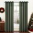 Topfinel Transparent Sheer Curtain Gardinen mit Ösen Modern Vorhang Mit Vertikalem Streifenmuster Durchsichtig Wohnzimmer Schlafzimmer Vorhänge 140x245cm 2er Set Grün