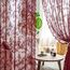 MIULEE Gardinen Spitze-Wunderschöne Rot Blumen Bestickte Spitzengardinen, 2er Set Transparent Vorhang Spitze Vintage, Voile Spitzenvorhänge mit Ösen für Wohnzimmer Schlafzimmer Dekor, 2X H245xB150cm