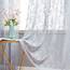 MIULEE Gardinen Spitze-Wunderschöne Grau Blumen Bestickte Spitzengardinen, 2er Set Transparent Vorhang Spitze Vintage, Voile Spitzenvorhänge mit Ösen für Wohnzimmer Schlafzimmer Dekor, 2X H225xB150cm