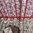 MIULEE Gardinen Spitze-Wunderschöne Rot Blumen Bestickte Spitzengardinen, 2er Set Transparent Vorhang Spitze Vintage, Voile Spitzenvorhänge mit Ösen für Wohnzimmer Schlafzimmer Dekor, 2X H245xB150cm