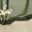 Topfinel Transparent Sheer Curtain Gardinen mit Ösen Modern Vorhang Mit Vertikalem Streifenmuster Durchsichtig Wohnzimmer Schlafzimmer Vorhänge 140x245cm 2er Set Grün