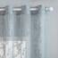 MIULEE Gardinen Spitze-Wunderschöne Grau Blumen Bestickte Spitzengardinen, 2er Set Transparent Vorhang Spitze Vintage, Voile Spitzenvorhänge mit Ösen für Wohnzimmer Schlafzimmer Dekor, 2X H225xB150cm