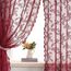 MIULEE Gardinen Spitze-Wunderschöne Rot Blumen Bestickte Spitzengardinen, 2er Set Transparent Vorhang Spitze Vintage, Voile Spitzenvorhänge mit Ösen für Wohnzimmer Schlafzimmer Dekor, 2X H245xB150cm