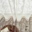 MIULEE Gardinen Spitze-Wunderschöne Beige Blumen Bestickte Spitzengardinen, 2er Set Transparent Vorhang Spitze Vintage, Voile Spitzenvorhänge mit Ösen für Wohnzimmer Schlafzimmer Dekor, 2X H245xB150cm