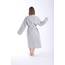 nottoc Bademantel 100% Baumwolle Waffelstoff Reisebademantel für Damen und Herren, Weiches, Saugfähiges und Leichtes Spa Bademäntel (DE/NL/SE/PL, Alphanumerisch, XXL, Regular, Regular, Silbergrau)