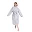 nottoc Bademantel 100% Baumwolle Waffelstoff Reisebademantel für Damen und Herren, Weiches, Saugfähiges und Leichtes Spa Bademäntel (DE/NL/SE/PL, Alphanumerisch, S, Regular, Regular, Silbergrau)