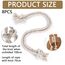8 Stück Vorhangseil Raffhalter, Raffhalter Vorhang Seil Curtain Rope Buckle Handgemachte Vorhang, Vorhanghalter Vorhang-Raffhalter, Baumwolle, Handgewebt, Raffhalter, Vorhangbänder für Vorhänge(Beige)