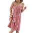 DAIHAN Damen Saunakilt Bademäntel Badetuch Schnelltrocknend Strand Wickelkleid Bademantel Handtuch Badekleid Reise Spa Schwimmen Saunamantel Robe Kurz,Rosa,80 * 135cm