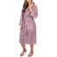 normani Damen Baumwoll Bademantel mit Kapuze in Geschenk-Box - weiche Premium Qualität - Öko Tex 100 Farbe Rosa Größe M
