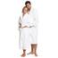 ZOLLNER Bademantel - flauschig und saugstark - Unisex - Größe S - weiß - außen aus Polyester und innen aus Baumwoll-Mischgewebe - waschbar bis 95°C - Hotelqualität - Oeko Tex® zertifiziert