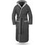 normani Damen Baumwoll Bademantel mit Kapuze in Geschenk-Box - weiche Premium Qualität - Öko Tex 100 Farbe Schwarz/Grau Größe XS