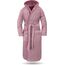 normani Damen Baumwoll Bademantel mit Kapuze in Geschenk-Box - weiche Premium Qualität - Öko Tex 100 Farbe Rosa Größe M