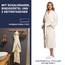 ZOLLNER Bademantel - flauschig und saugstark - Unisex - Größe XXL - creme - außen aus Polyester und innen aus Baumwoll-Mischgewebe - waschbar bis 60°C - Hotelqualität - Oeko Tex® zertifiziert