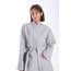 nottoc Bademantel 100% Baumwolle Waffelstoff Reisebademantel für Damen und Herren, Weiches, Saugfähiges und Leichtes Spa Bademäntel (DE/NL/SE/PL, Alphanumerisch, 3XL, Regular, Regular, Silbergrau)
