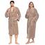 ZOLLNER Bademantel - flauschig und saugstark - Unisex - Größe XL - braun - außen aus Polyester und innen aus Baumwoll-Mischgewebe - waschbar bis 60°C - Hotelqualität - Oeko Tex® zertifiziert