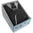 normani Damen Baumwoll Bademantel mit Kapuze in Geschenk-Box - weiche Premium Qualität - Öko Tex 100 Farbe Schwarz/Grau Größe XS