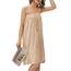 DAIHAN Damen Saunakilt Bademäntel Badetuch Schnelltrocknend Strand Wickelkleid Bademantel Handtuch Badekleid Reise Spa Schwimmen Saunamantel Robe Kurz,Khaki,80 * 135cm