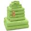 Green Mark Handtuch-Set mit 10 Teilen – 100% Baumwolle – 4 Handtücher 50×100 cm, 2 große Duschtücher 70×140 cm, 2 Gästetücher 30×50 cm und 2 Waschhandschuhe – Apfelgrün
