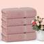 Chakir Turkish Linens 100% Baumwolle Premium türkische Handtücher für Badezimmer | 68 x 137 cm (4-teilige Badetücher – Rosa)