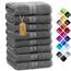 NatureMark 8 Handtücher Set - 100% Baumwolle - Saugfähige und langlebige Handtücher, Größe 50×100 cm, Anthrazit Grau