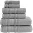 Qute Home 6-teiliges Badetuch-Set, 100% türkische Baumwolle, Premium-Qualität, Badetücher, weiche und saugfähige türkische Handtücher, Set beinhaltet 2 Badetücher, 2 Handtücher und 2 Waschlappen