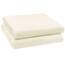 ZOLLNER 2er Set Badetücher - weiche und saugstarke Duschtücher - waschbar bis 95°C - Baumwolle - 100x150 cm in beige
