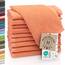 ZOLLNER 10er Set Gästehandtücher - weiche und saugstarke Handtücher - waschbar bis 95°C - Baumwolle - 30x50 cm in orange