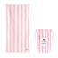 Dock & Bay Strandhandtuch - Schnell trocknende Mikrofaser, ohne Sand - Kompakt, Leicht - 100% recycelt - Inklusive Beutel - Cabana Light - Malibu Pink, Large (160x90cm, 63x35)