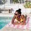 Dock & Bay Strandhandtuch - Schnell trocknende Mikrofaser, ohne Sand - Kompakt, Leicht - 100% recycelt - Inklusive Beutel - Cabana Light - Malibu Pink, Extra Large (200x90cm, 78x35)