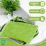 NatureMark 10x Waschhandschuhe aus Frottee 100% Baumwolle – Weich und Robust, Ideal für die tägliche Pflege und Gäste – Apfelgrün/Dunkelgrün, 15x21 cm