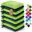 NatureMark 10x Waschhandschuhe aus Frottee 100% Baumwolle – Weich und Robust, Ideal für die tägliche Pflege und Gäste – Apfelgrün/Dunkelgrün, 15x21 cm