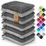 NatureMark 10x Waschhandschuhe aus Frottee 100% Baumwolle – Weich und Robust, Ideal für die tägliche Pflege und Gäste – Anthrazit/Silber, 15x21 cm