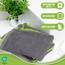 NatureMark 10x Waschhandschuhe aus Frottee 100% Baumwolle – Weich und Robust, Ideal für die tägliche Pflege und Gäste – Anthrazit/Apfelgrün 15x21 cm