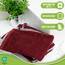 NatureMark 10x Waschhandschuhe aus Frottee 100% Baumwolle – Weich und Robust, Ideal für die tägliche Pflege und Gäste – Bordeaux/Silber, 15x21 cm