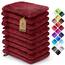 NatureMark 10x Waschhandschuhe aus Frottee 100% Baumwolle – Weich und Robust, Ideal für die tägliche Pflege und Gäste – Bordeaux Rot, 15x21 cm