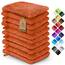 NatureMark 10x Waschhandschuhe aus Frottee 100% Baumwolle – Weich und Robust, Ideal für die tägliche Pflege und Gäste – Terrakotta, 15x21 cm