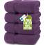 Utopia Towels - 4er-Pack Badetücher Set Premium 100% ringgesponnene Baumwolle 69 x 137 cm Handtücher, sehr saugfähig, weiches Gefühl Duschtücher (Pflaume)