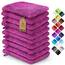 NatureMark 10x Waschhandschuhe aus Frottee 100% Baumwolle – Weich und Robust, Ideal für die tägliche Pflege und Gäste – Pink, 15x21 cm