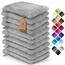 NatureMark 10x Waschhandschuhe aus Frottee 100% Baumwolle – Weich und Robust, Ideal für die tägliche Pflege und Gäste – Silber Grau, 15x21 cm