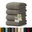 Blumtal Premium Frottier Handtücher Set 4 teilig 100% Baumwolle - Oeko-TEX zertifiziertes Towel 4X (50x100 cm) - Ultra saugstarkes Frottier Handtücher Set waschbar °60 - Handtücher Grau