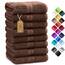 NatureMark 8 Handtücher Set - 100% Baumwolle - Saugfähige und langlebige Handtücher, Größe 50×100 cm, Schokobraun